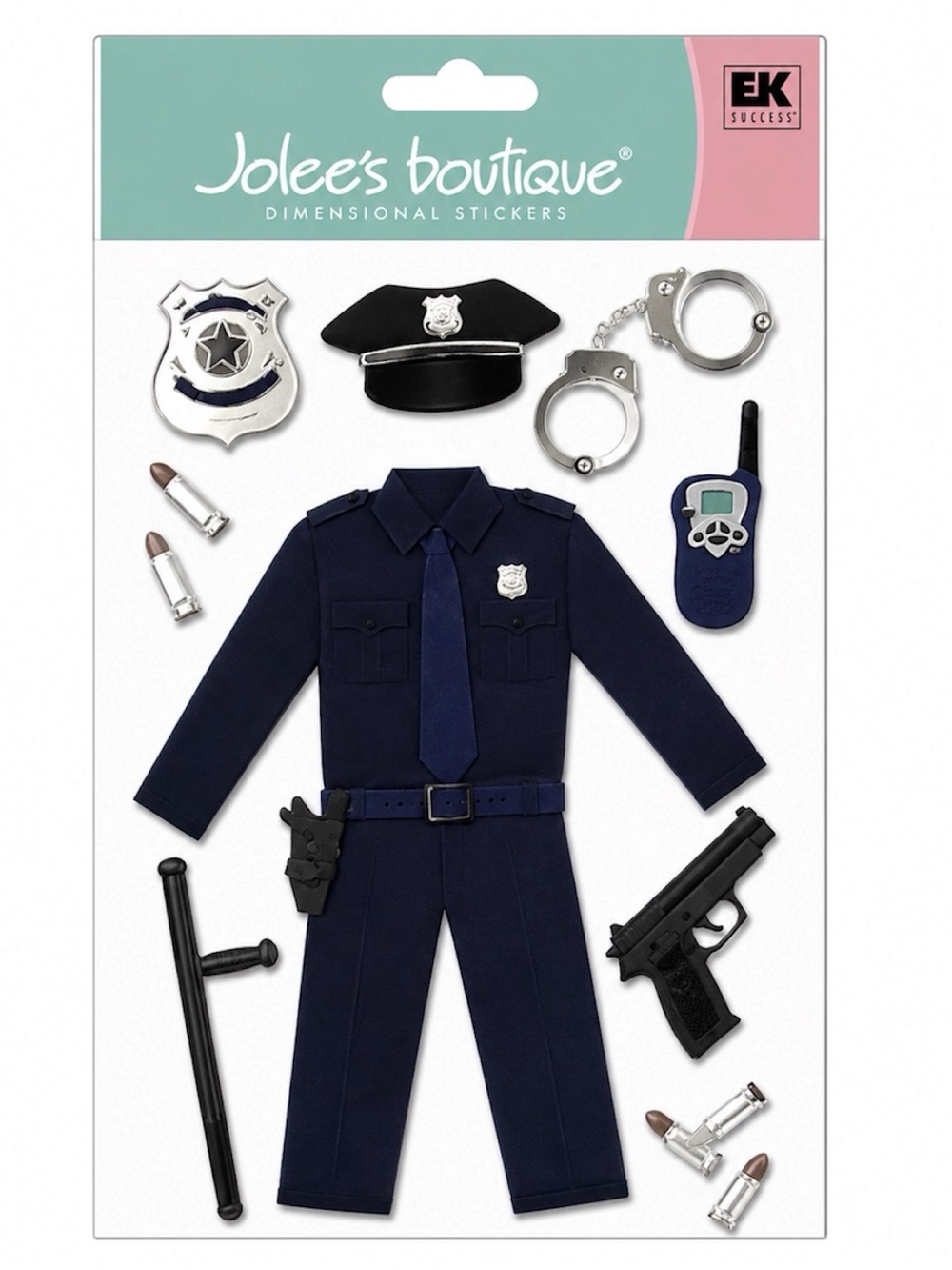 JOLEE’S BOUTIQUE DIMENSIONAL STICKERS POLICE OFFICER - BRAND NEW